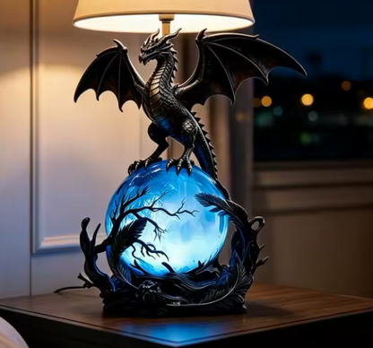 Moonlit Dragon Orb Lamp
