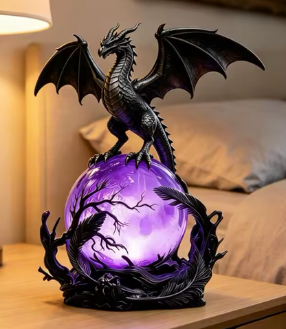Moonlit Dragon Orb Lamp